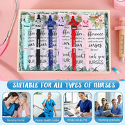 24 Set Nurse Pens Bulk 2026 Nurse Appreciation Gift Cute Medical Themed Cartoon Ballpoint Pens with Inspirational Greeting Cards for Nurse Week Doctor Medical Assistant Healthcare Worker Appreciation Gift CNA Week Supplies