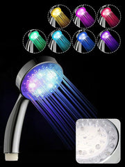 Handheld 7 Color Changing LED Light Water Bath Home Bathroom Shower Head Glow - Lacatang Shop