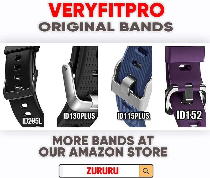 ID115Plus HR Very Fit Pro Bands Replacement Strap - Purple & Black - Lacatang Shop