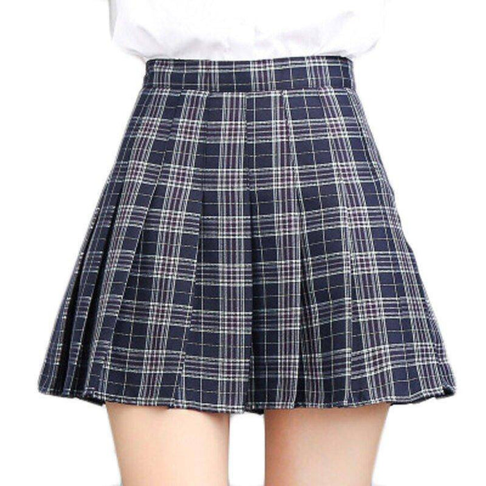 Plaid Sweet Pleated Skirts Preppy faldas A Plaid Pleated Skirt: Preppy Fashion Must-Have | Trendy Faldas A Skirts Ivory Erebus Lacatang Shop 