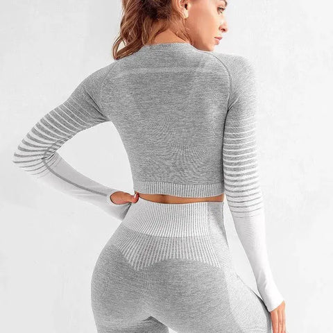 
  
	
    
	
    EP Sport Set Women Seamless Yoga Set Women Gym Clothes Long Sleeve