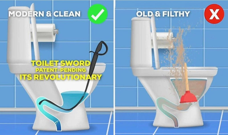 KEEGAN TOOLS Toilet Sword 32" Plunger Declogger Handle HEAVY DUTY Bathroom Clog - Lacatang Shop