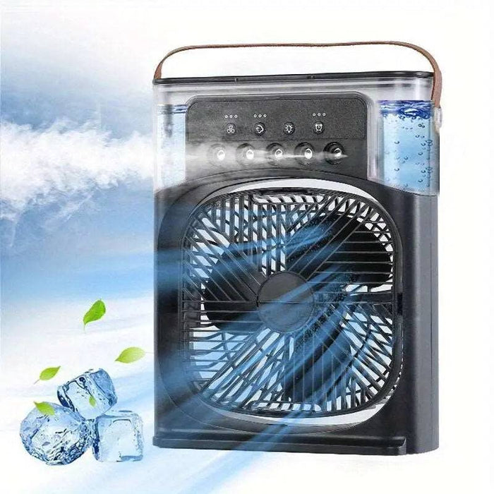 Portable Air Conditioner Fan Household Small Air Cooler Humidifier Hydrocooling Fan Portable Air Adjustment for Office 3 Speed - Lacatang Shop