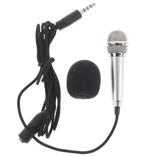 Universal 3.5Mm Portable Stereo Studio Mic KTV Karaoke Mini Microphone for Smart Phone Laptops PC Desktop Handheld Audio Mikrof - Lacatang Shop