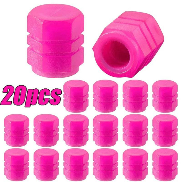 10-40PCS Car Luminous Tire Valve Cap Motorcycle Bike Wheel Nozzle Night Glowing Fluorescent Decor Tyre Valve Stem Luminous Caps