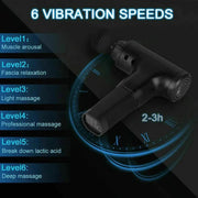 Massage Gun Percussion Massager Deep Tissue Muscle Vibrating Relaxing + 4 Heads - Lacatang Shop