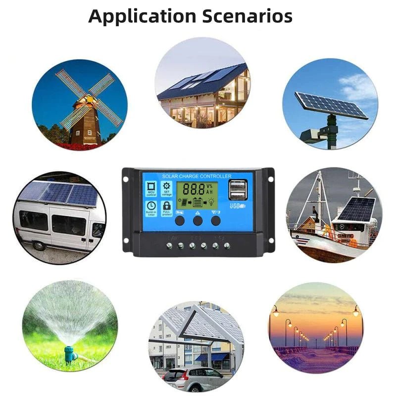 MPPT Solar Panel Regulator Charge Controller Auto Focus Tracking 30 - 100A 12V/24V - Lacatang Shop