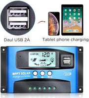 MPPT Solar Panel Regulator Charge Controller Auto Focus Tracking 30 - 100A 12V/24V - Lacatang Shop