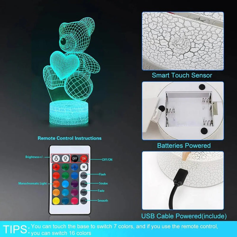 Neon Glow 3D Acrylic Night Light - Xmas & More - Lacatang Shop