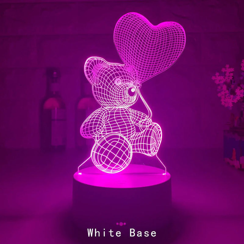 Neon Glow 3D Acrylic Night Light - Xmas & More - Lacatang Shop
