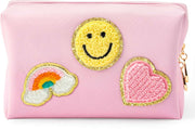 Preppy Patch Small Toiletry Bag - Pink - Lacatang Shop