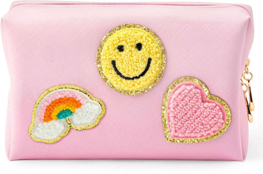 Preppy Patch Small Toiletry Bag - Pink - Lacatang Shop
