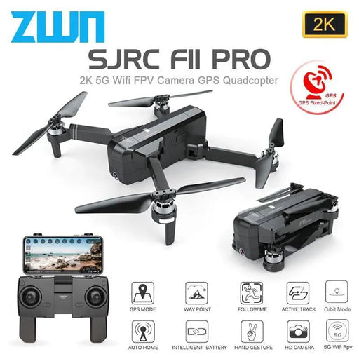 SJRC F11 PRO 2K HD Camera 5G WIFI FPV Foldable Drone, GPS Position - Lacatang Shop