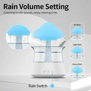Relax Cloud Rain Diffuser: Ultrasonic Aromatherapy Humidifier with Colorful Lamp - Lacatang Shop
