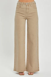 RISEN Plus High Rise Tummy Control Wide Leg Jeans - Lacatang Shop