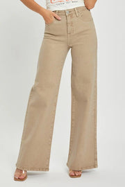 RISEN Plus High Rise Tummy Control Wide Leg Jeans - Lacatang Shop