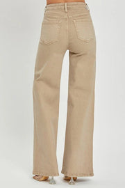 RISEN Plus High Rise Tummy Control Wide Leg Jeans - Lacatang Shop