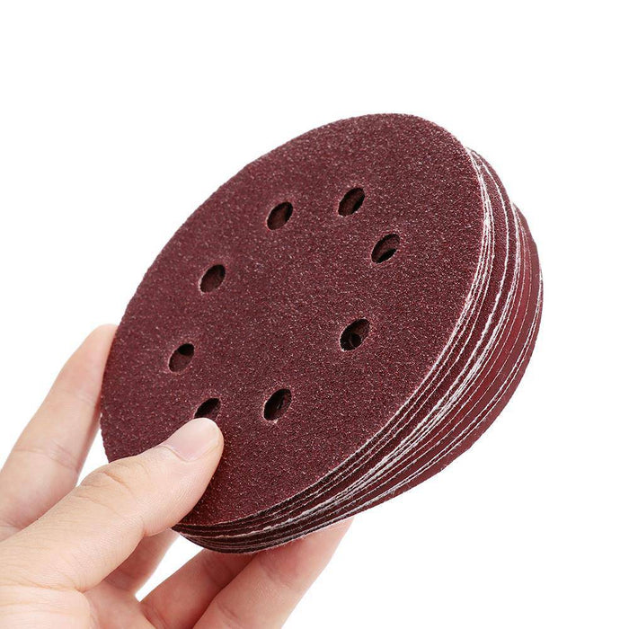 P-80 5 inch 8 Hole Sanding Discs Grind Paper Sanding Disc~2350