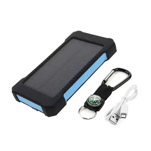Solar Power Bank 500000mAh - Portable Fast Charging Outdoor Phone Charger with Built-in Compass