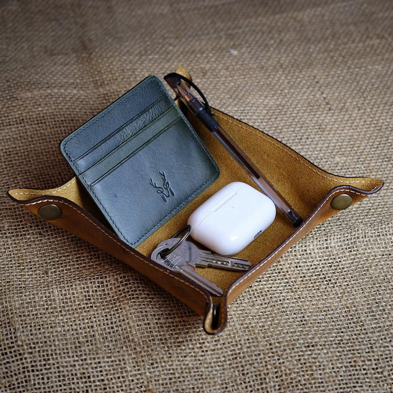 Trevi - Genuine Leather Catchall Tray, Desk Organizer - Lacatang Shop