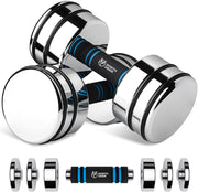 UltraFlex Adjustable Chrome Dumbbells with Foam Grip - Lacatang Shop