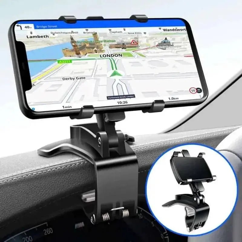 Universal Car Phone Holder for Dashboard and Rear View Mirror