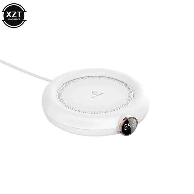 USB Coffee Cup Heating Pad with Digital Display and 3-Level Temperature Control - Ideal for Milk Tea and Hot Beverages