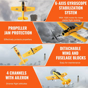 VEVOR RC Airplane Trainer Aircraft EPP Foam RC Plane Toy 2.4 Ghz Remote Control - Lacatang Shop