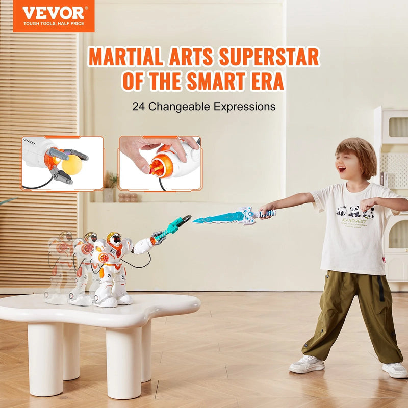 VEVOR RC Robot Toy Battle Robot for Kids Remote Control Robotic Toy Programmable - Lacatang Shop