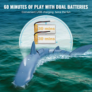 VEVOR Remote Control Shark Toy 2.4 Ghz High Speed RC Boat for Kids Adults Gift - Lacatang Shop
