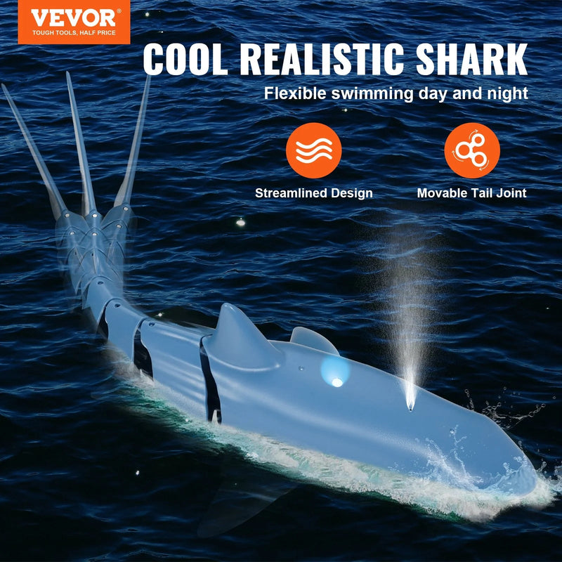 VEVOR Remote Control Shark Toy 2.4 Ghz High Speed RC Boat for Kids Adults Gift - Lacatang Shop