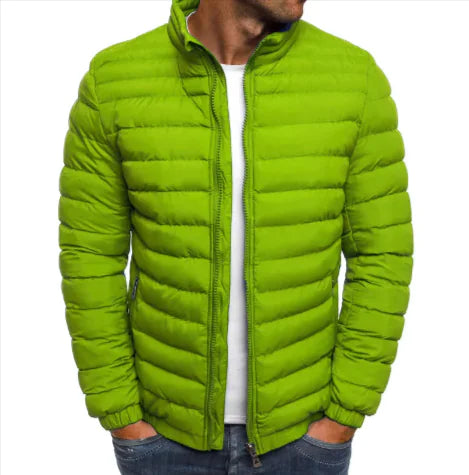 Men's Insulated Cotton Padded Jacket – Stylish Outdoor Zipper Coat